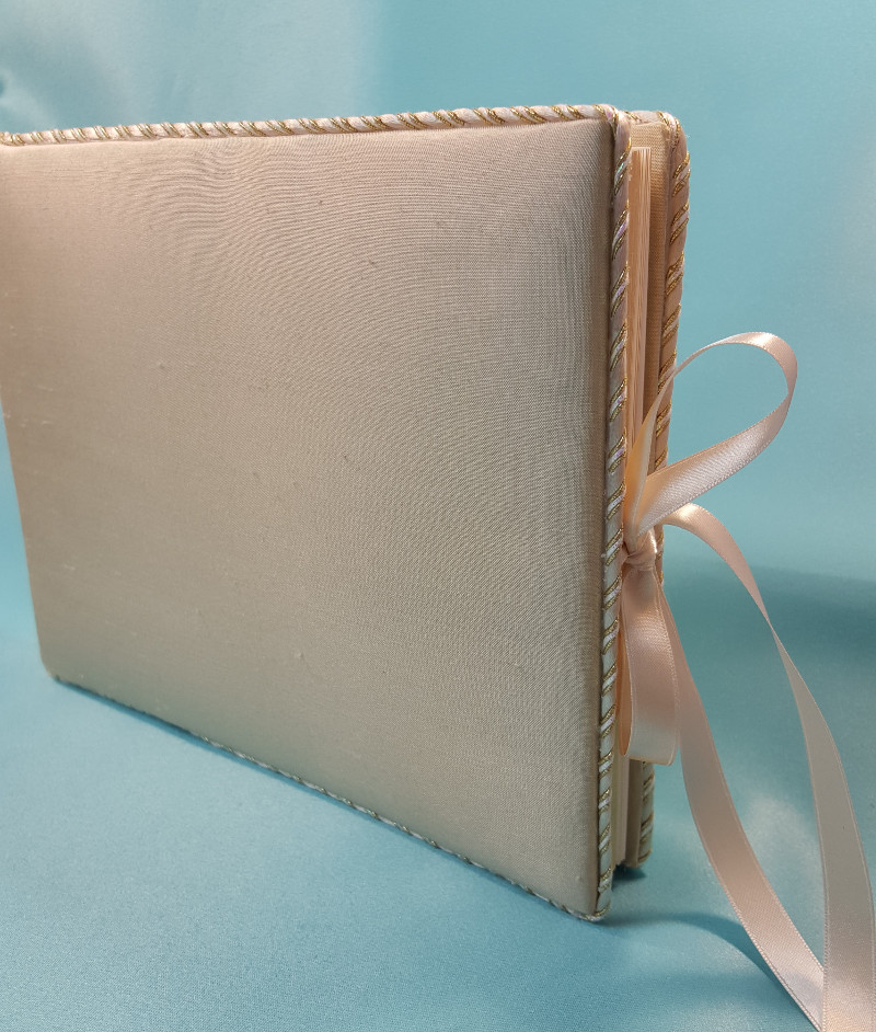 Gold Silk Guest Book